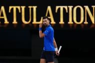 Novak Djokovic after taking out Carlos Alcaraz in the 2025 Australian Open quarterfinals. (Source: Getty)